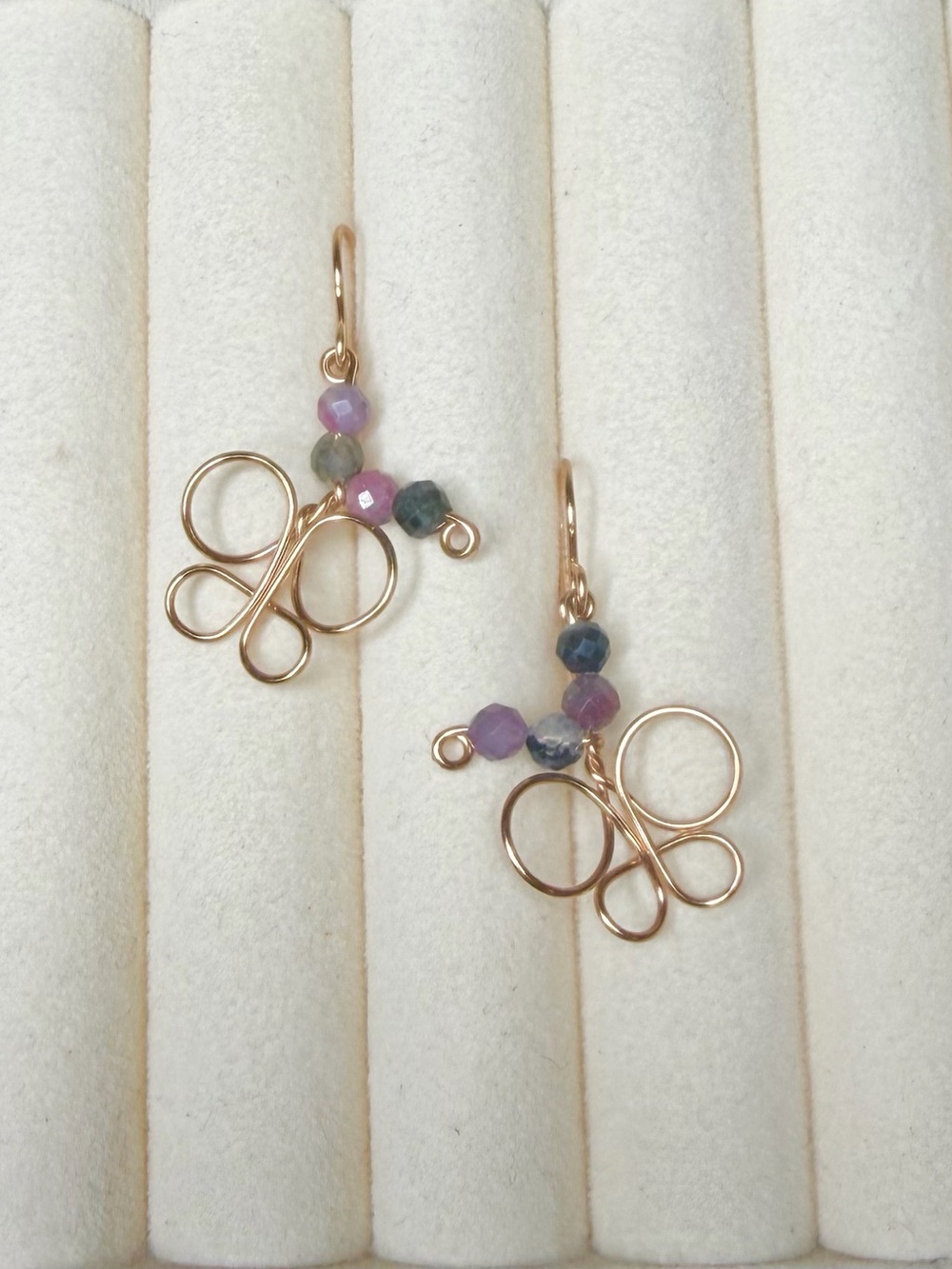 Tourmaline Butterfly Earrings
